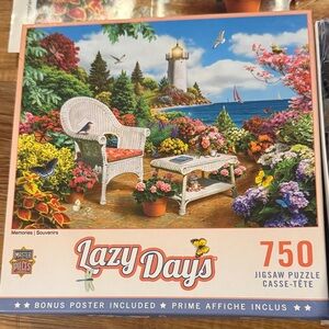 Lazy Days “Memories|Souvenirs” 750 Pieces (24” x 18”) Jigsaw Puzzle (EUC)